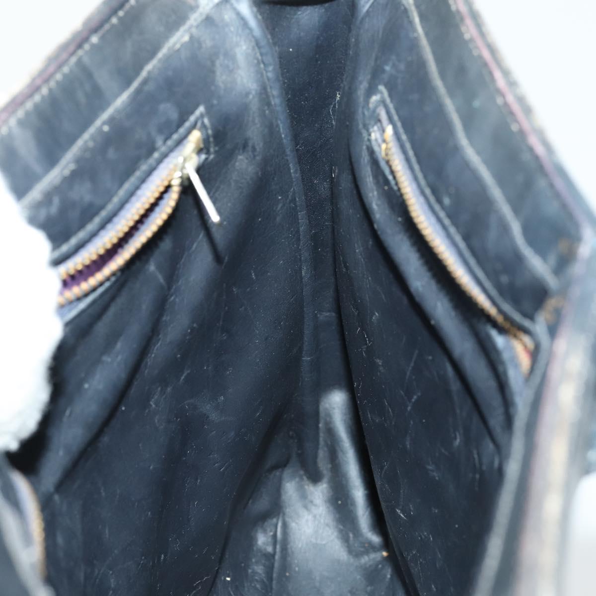 GUCCI GG Supreme Shoulder Bag PVC Navy Auth 169045