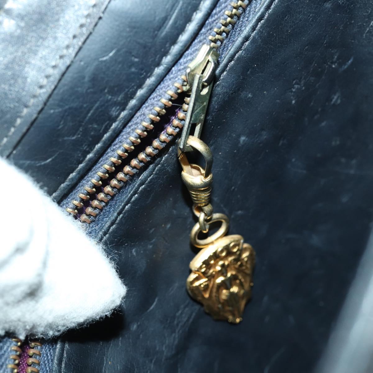 GUCCI GG Supreme Shoulder Bag PVC Navy Auth 169045