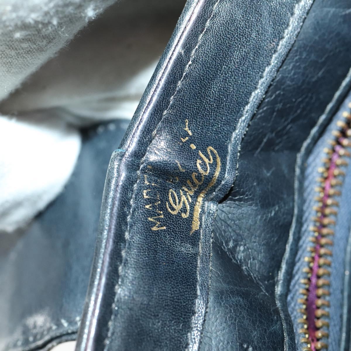 GUCCI GG Supreme Shoulder Bag PVC Navy Auth 169045