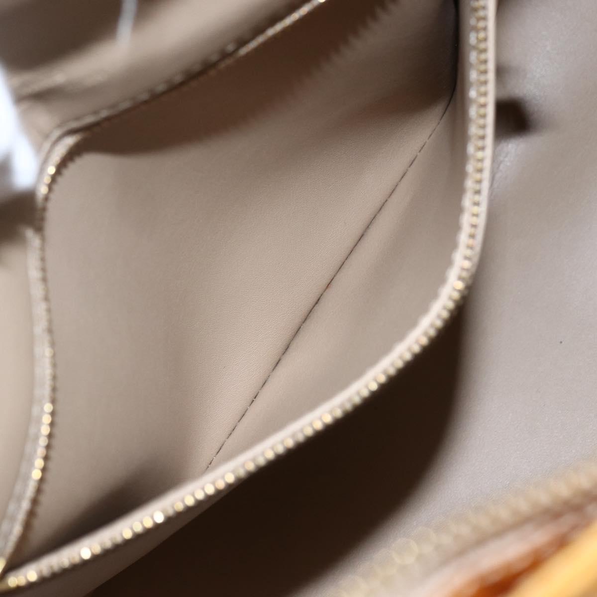 LOUIS VUITTON Monogram Vernis Houston Hand Bag Beige M91004 LV Auth 169063