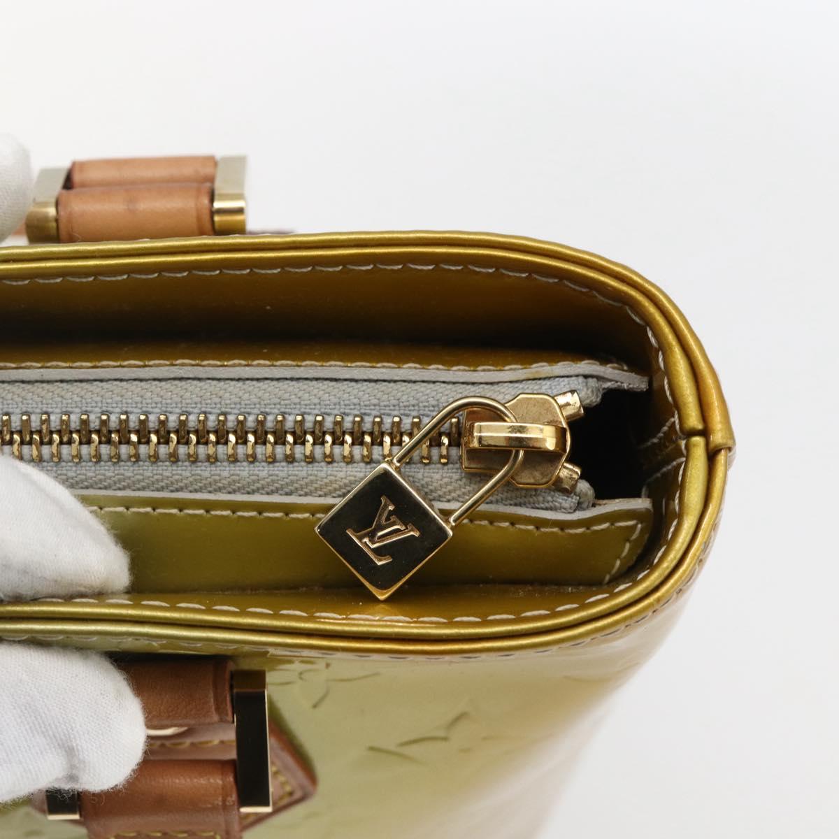 LOUIS VUITTON Monogram Vernis Houston Hand Bag Gris M91053 LV Auth 169064