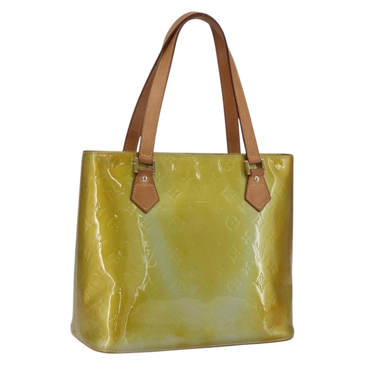 LOUIS VUITTON Monogram Vernis Houston Hand Bag Gris M91053 LV Auth 169064