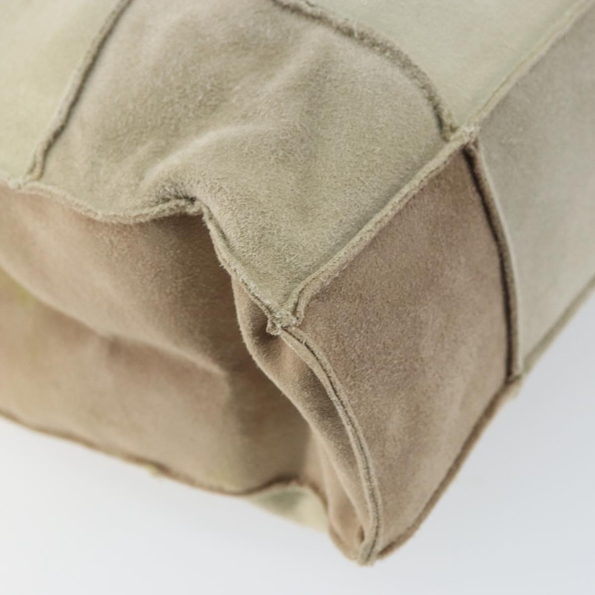 CHANEL Tote Bag Mouton Beige CC Auth 169065