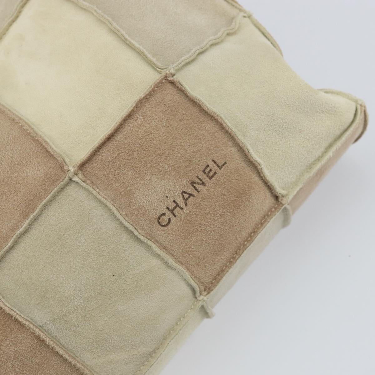 CHANEL Tote Bag Mouton Beige CC Auth 169065A