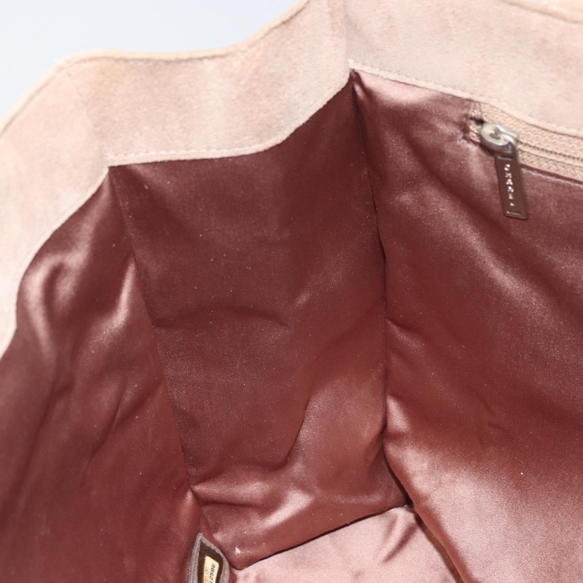 CHANEL Tote Bag Mouton Beige CC Auth 169065