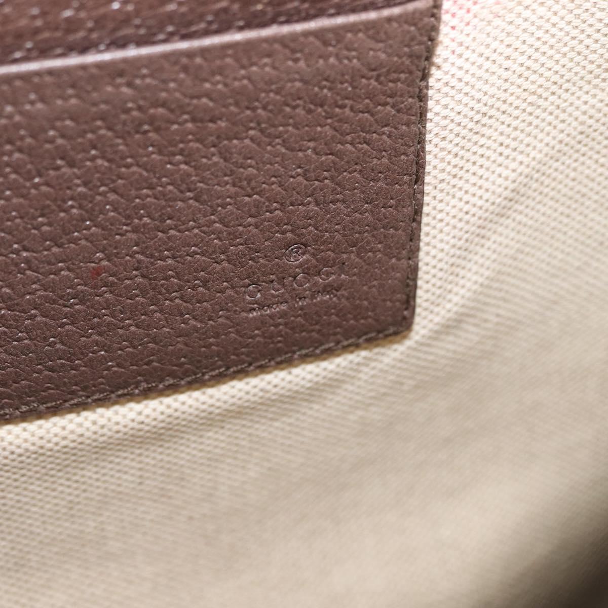 GUCCI GG Supreme Courier Clutch Bag PVC Beige 473915 Auth 169067