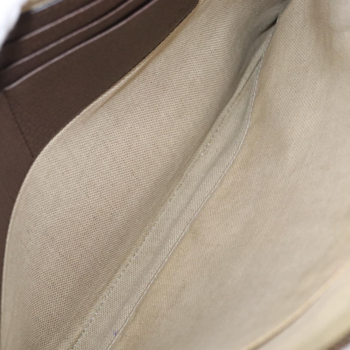 GUCCI GG Supreme Courier Clutch Bag PVC Beige 473915 Auth 169067