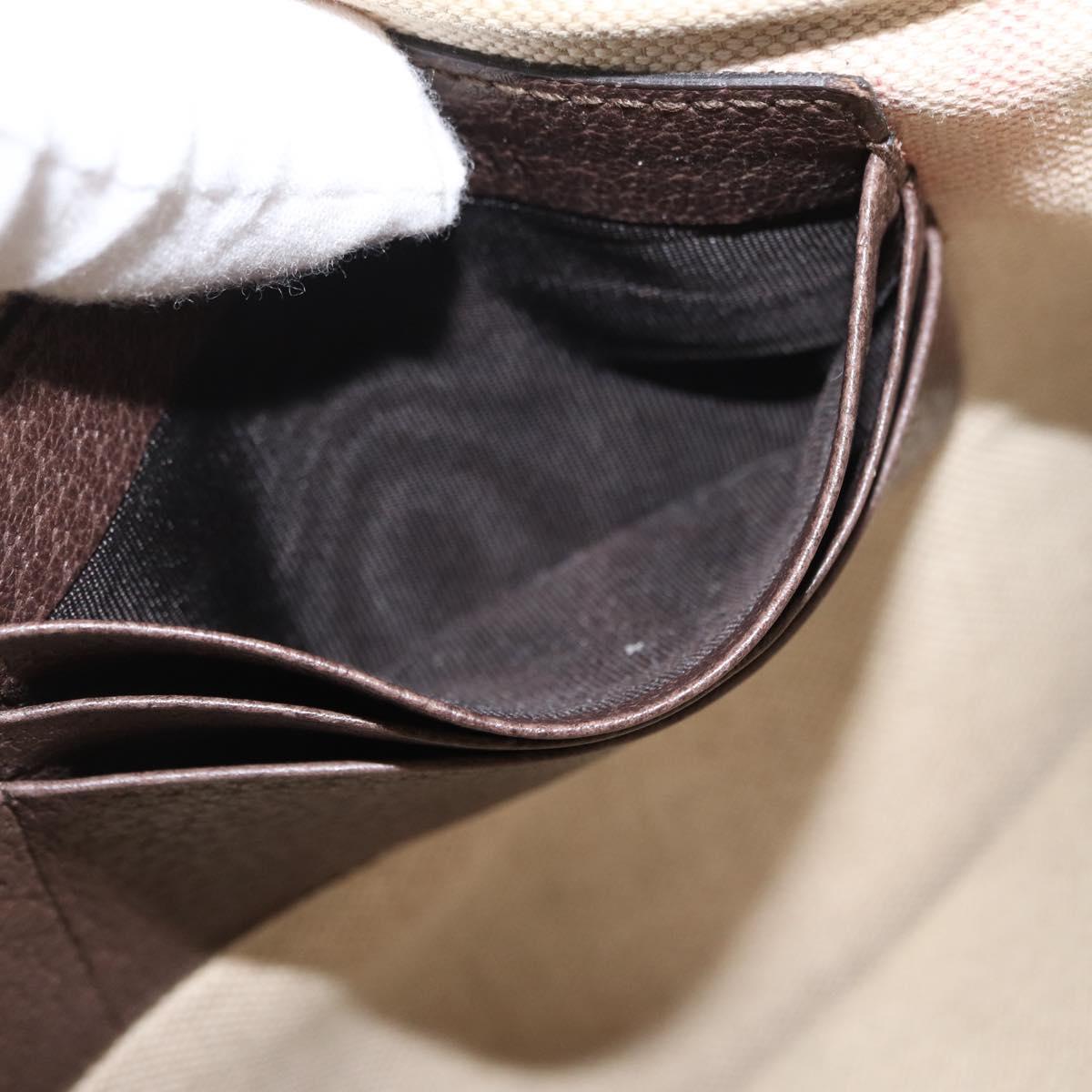 GUCCI GG Supreme Courier Clutch Bag PVC Beige 473915 Auth 169067