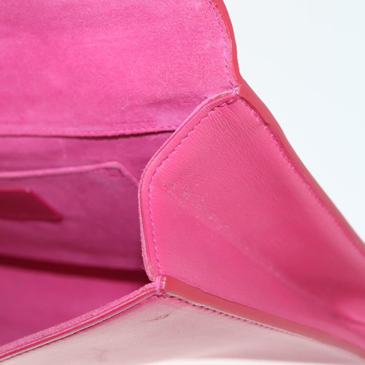 SAINT LAURENT Clutch Bag Leather Pink Gold 311213 Auth 169070V