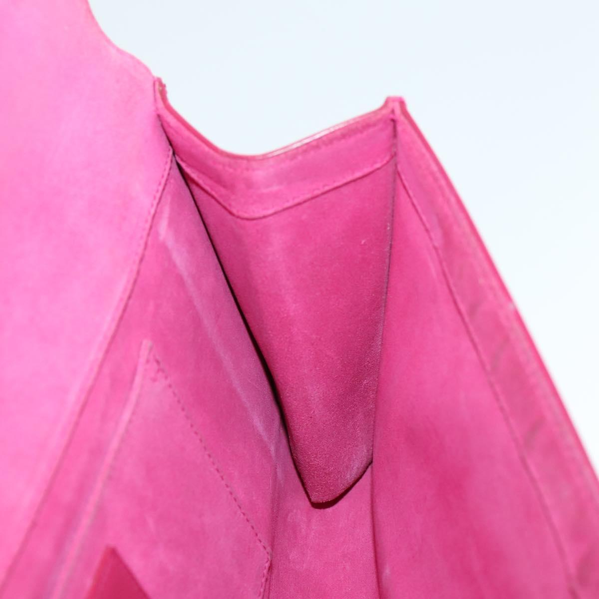 SAINT LAURENT Clutch Bag Leather Pink Gold 311213 Auth 169070V