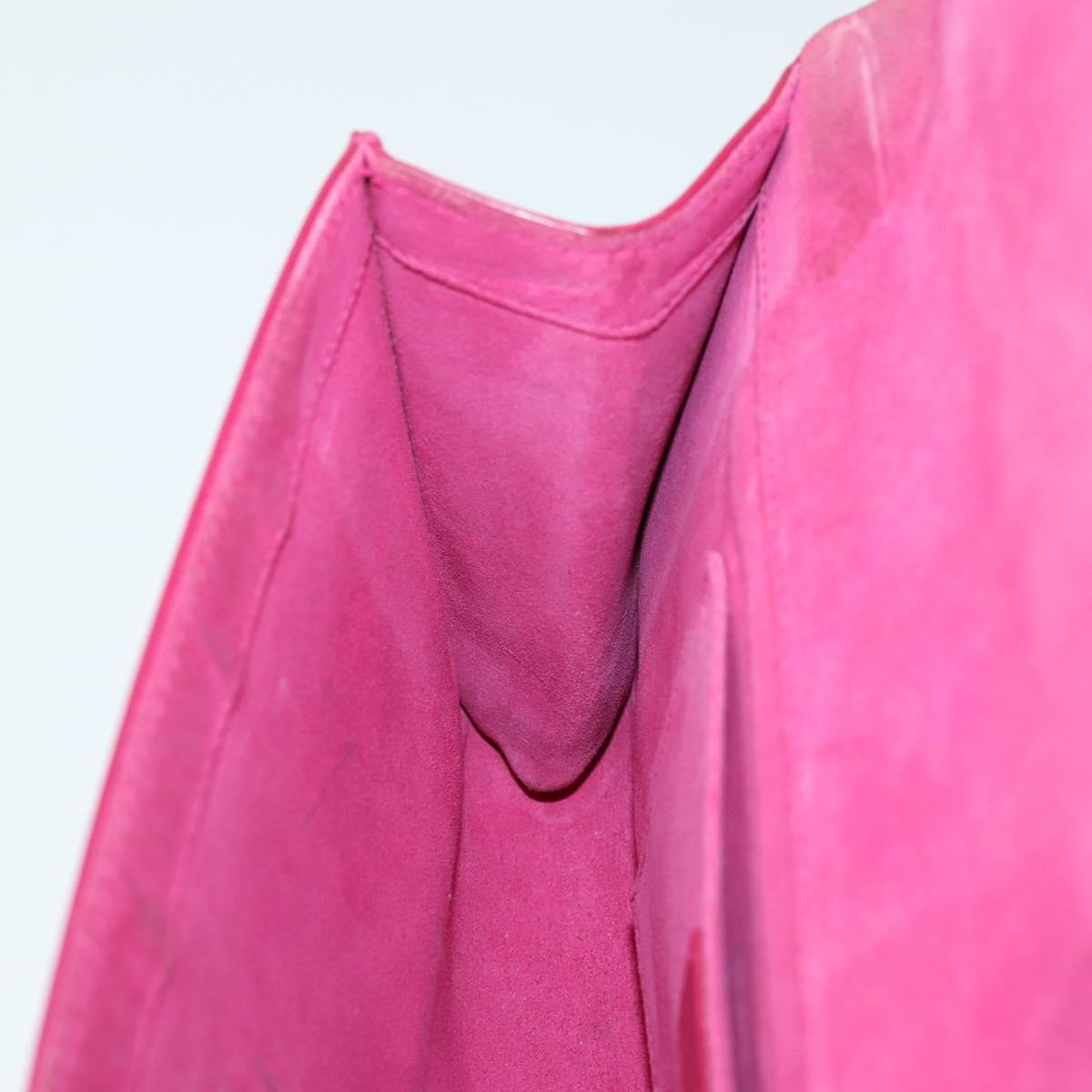 SAINT LAURENT Clutch Bag Leather Pink Gold 311213 Auth 169070V