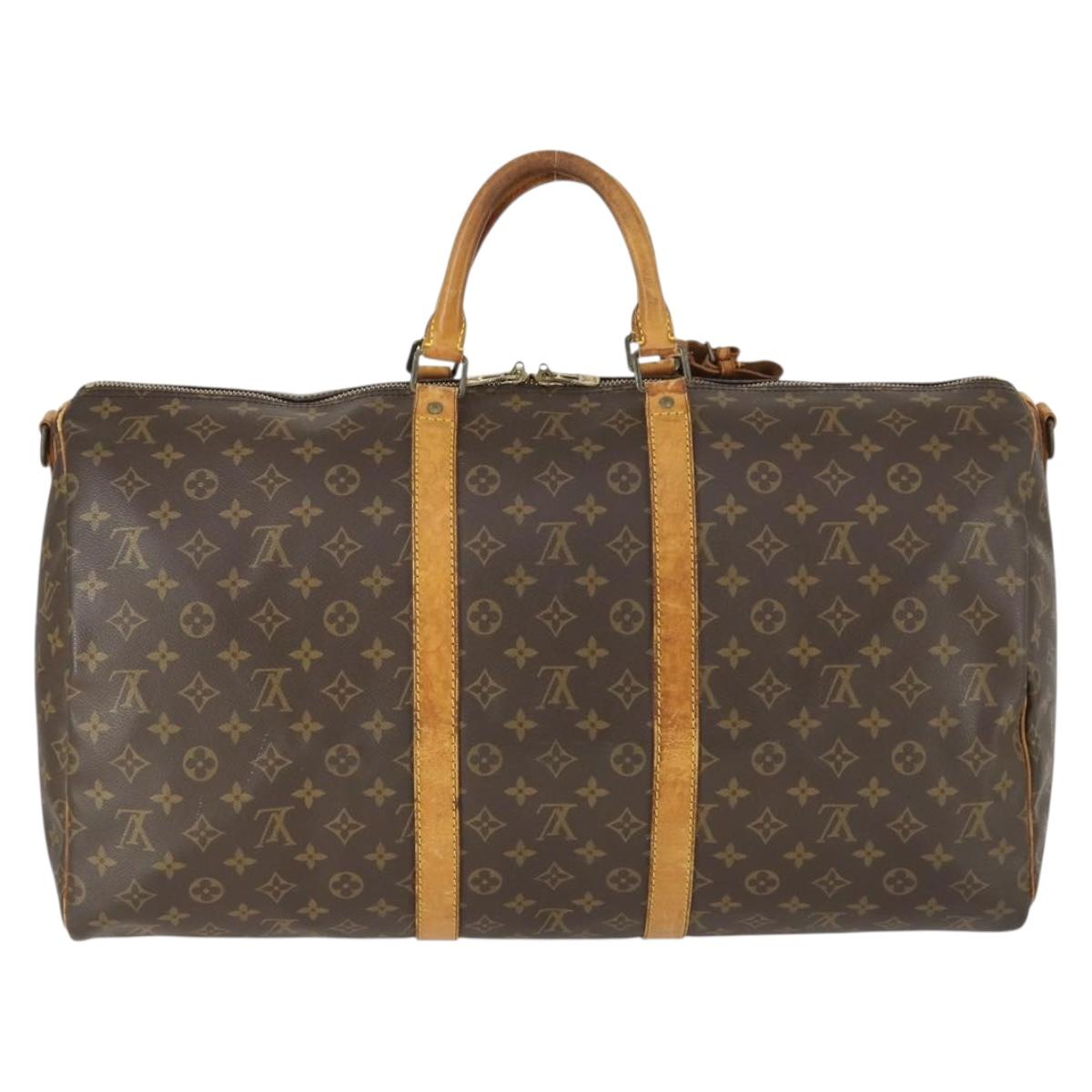 LOUIS VUITTON Monogram Keepall Bandouliere 55 Boston Bag M41414 LV Auth 169074