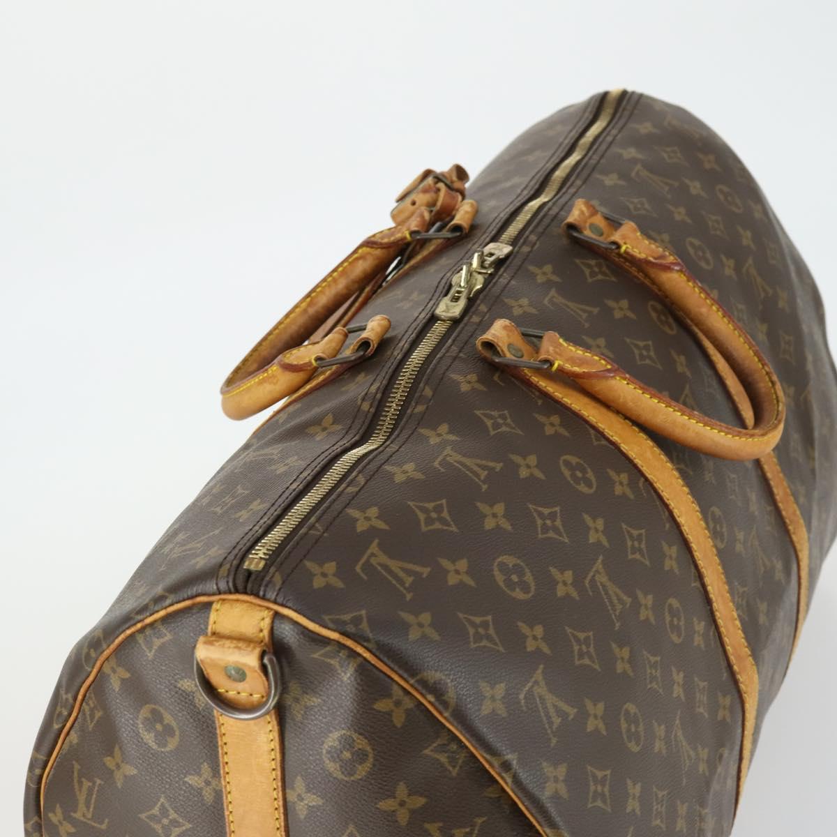 LOUIS VUITTON Monogram Keepall Bandouliere 55 Boston Bag M41414 LV Auth 169074