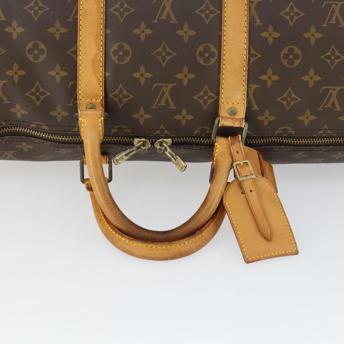 LOUIS VUITTON Monogram Keepall Bandouliere 55 Boston Bag M41414 LV Auth 169074