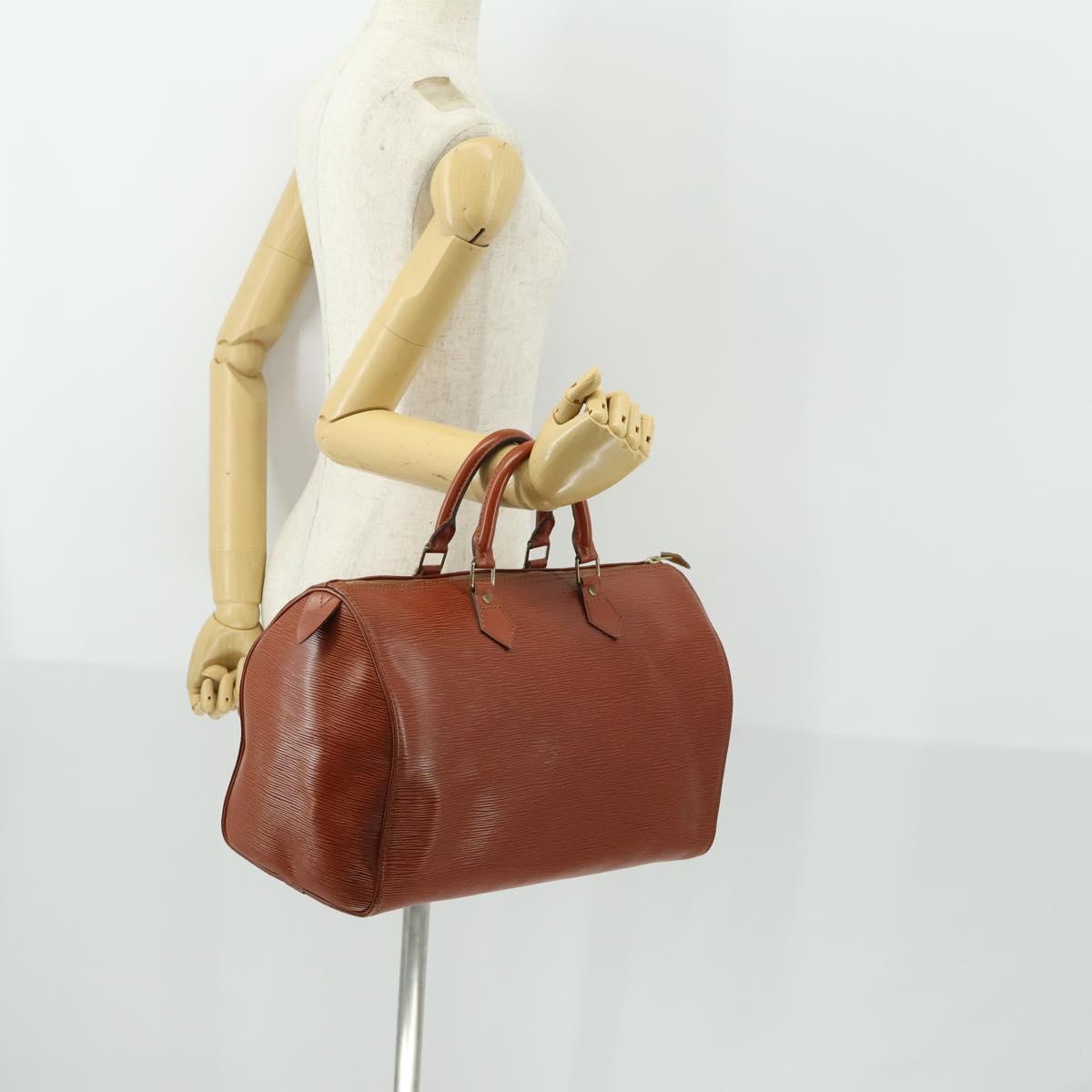 LOUIS VUITTON Epi Speedy 35 Hand Bag Kenya Brown M42993 LV Auth 169087