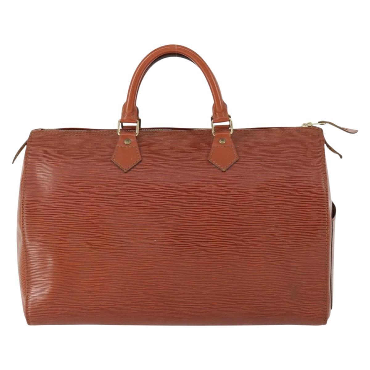 LOUIS VUITTON Epi Speedy 35 Hand Bag Kenya Brown M42993 LV Auth 169087