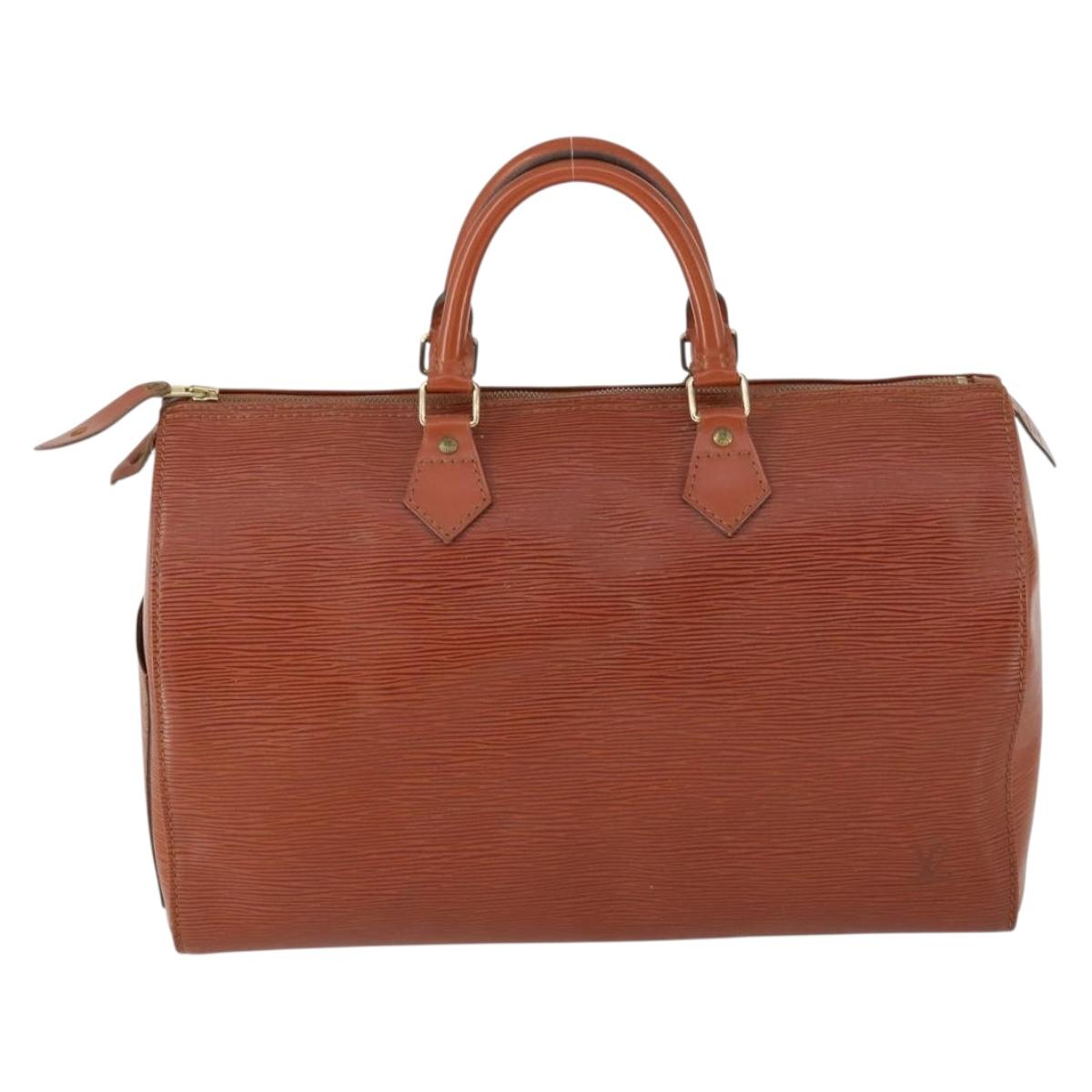 LOUIS VUITTON Epi Speedy 35 Hand Bag Kenya Brown M42993 LV Auth 169087