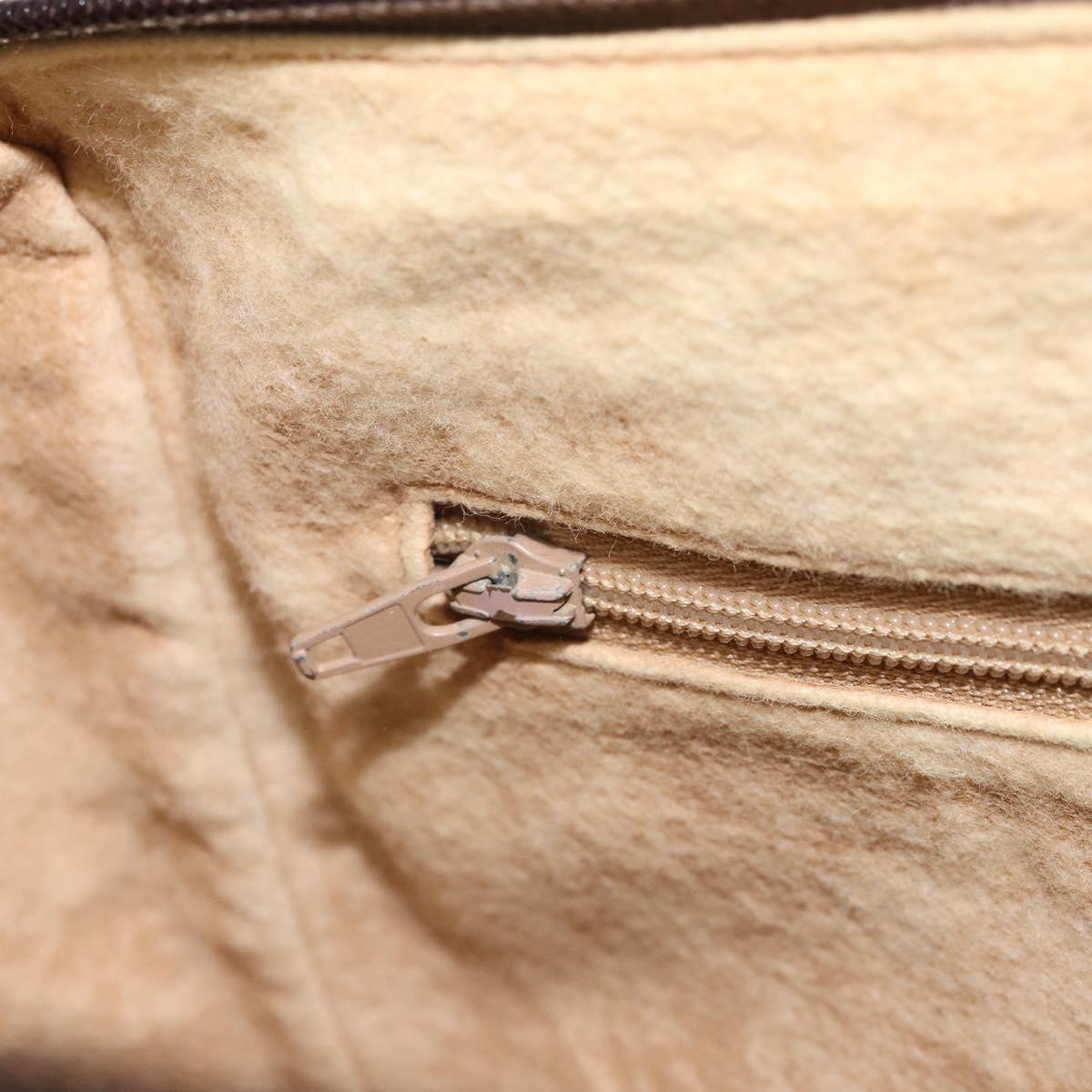 GUCCI GG Supreme Web Sherry Line Bag PVC Beige Gold 89 02 032 Auth 169092