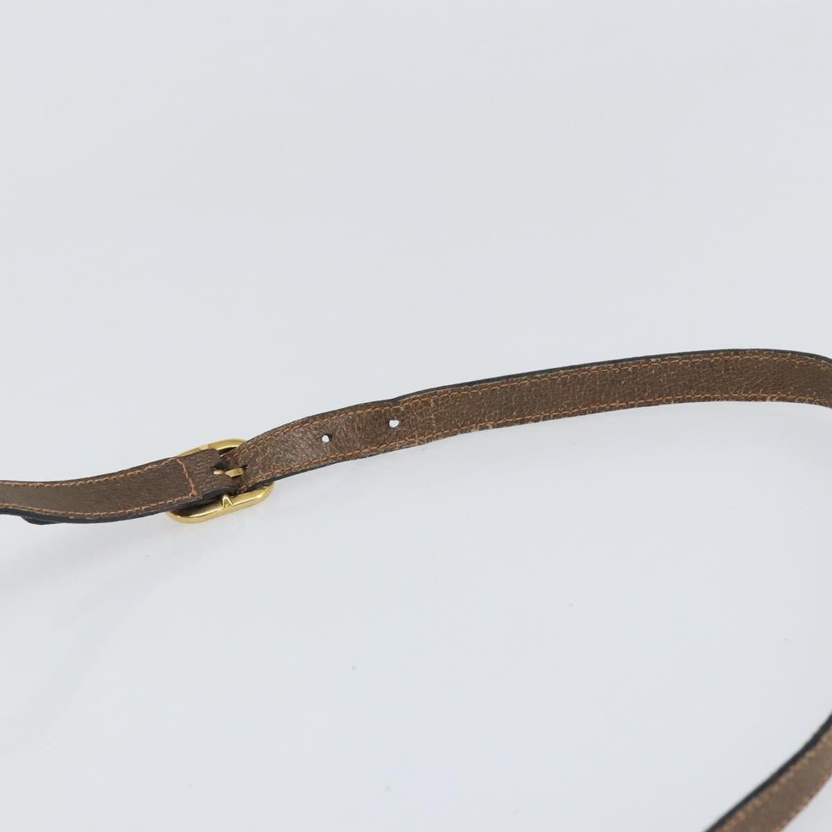 GUCCI GG Supreme Web Sherry Line Bag PVC Beige Gold 89 02 032 Auth 169092