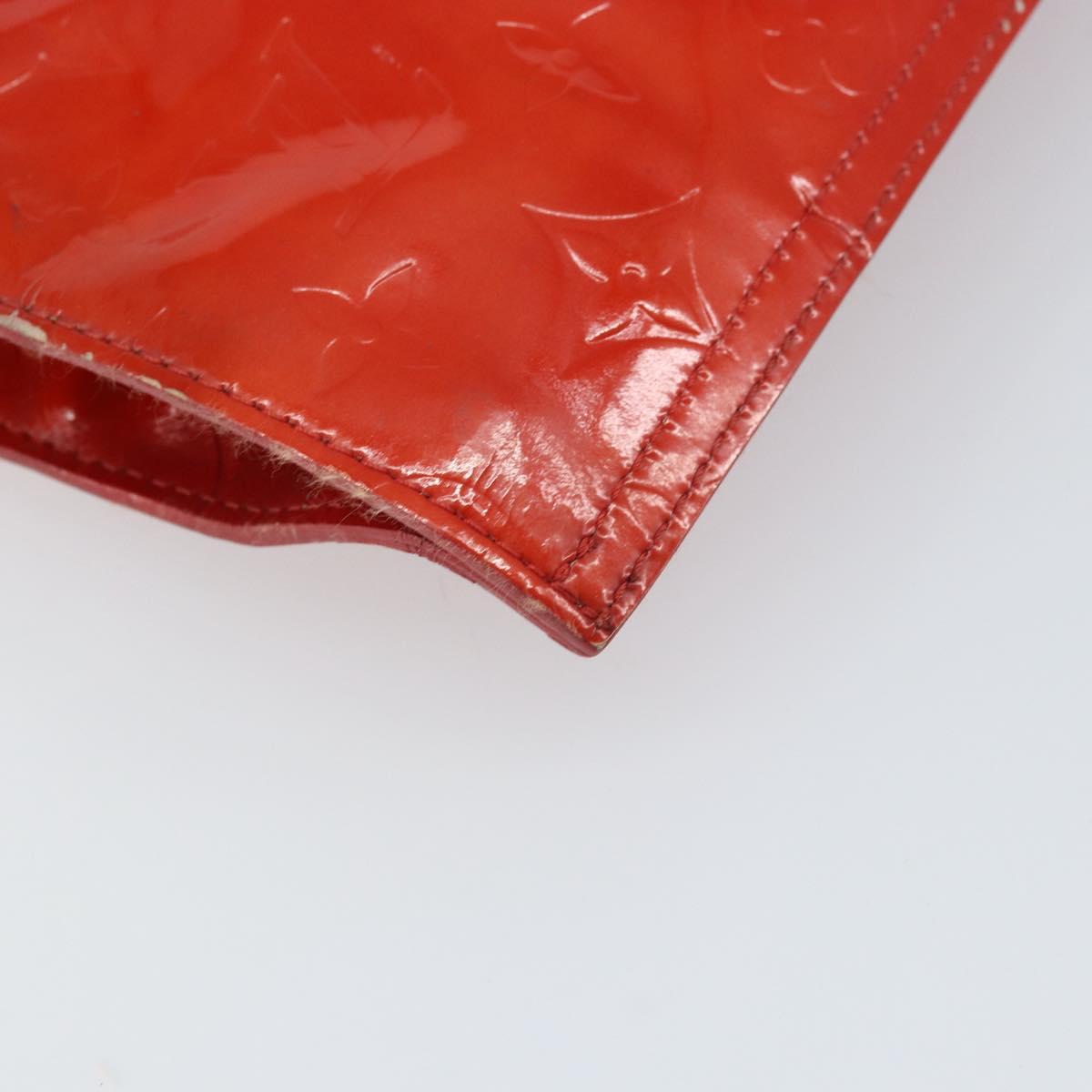 LOUIS VUITTON Monogram Vernis Stanton Tote Bag Red M91078 LV Auth 169097