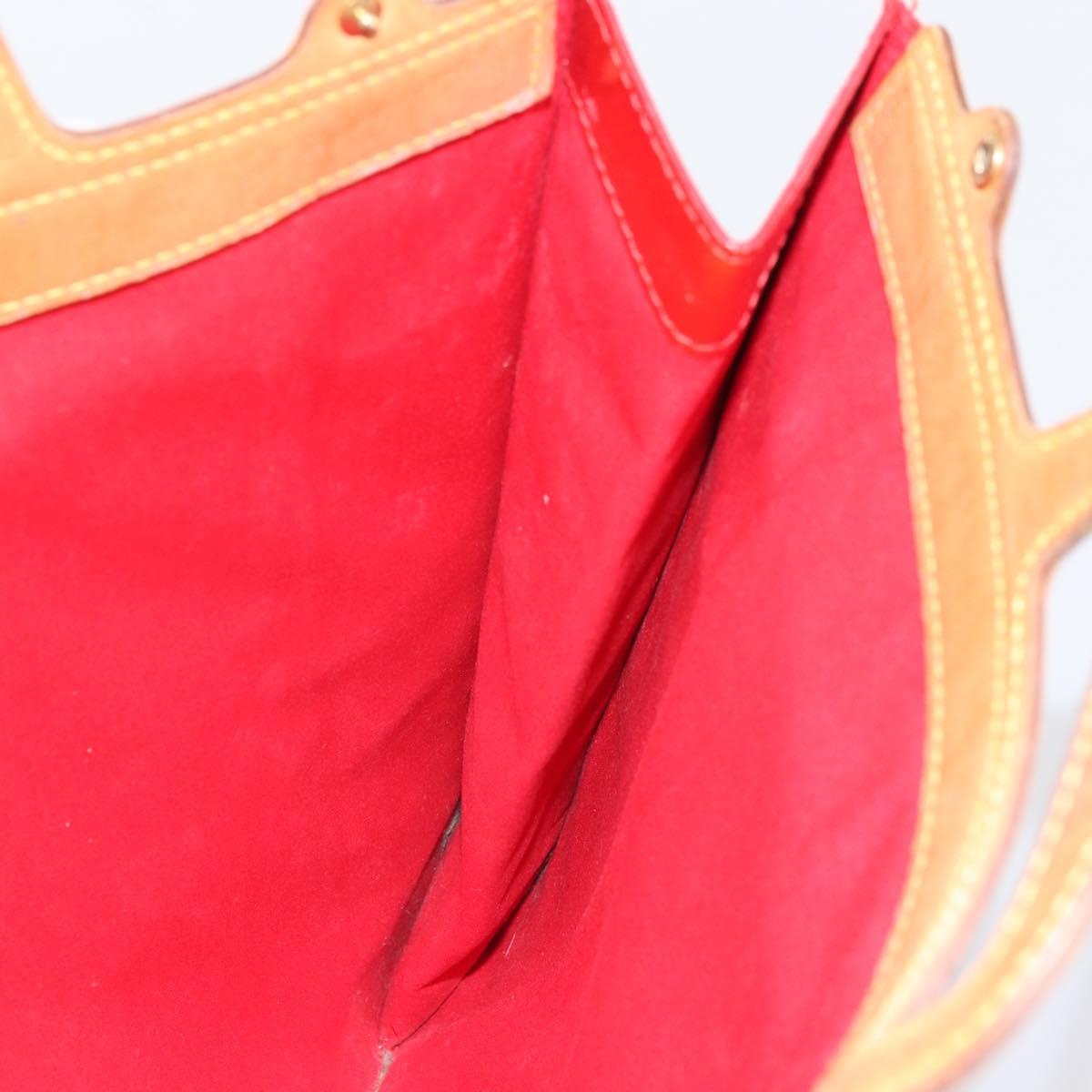 LOUIS VUITTON Monogram Vernis Stanton Tote Bag Red M91078 LV Auth 169097