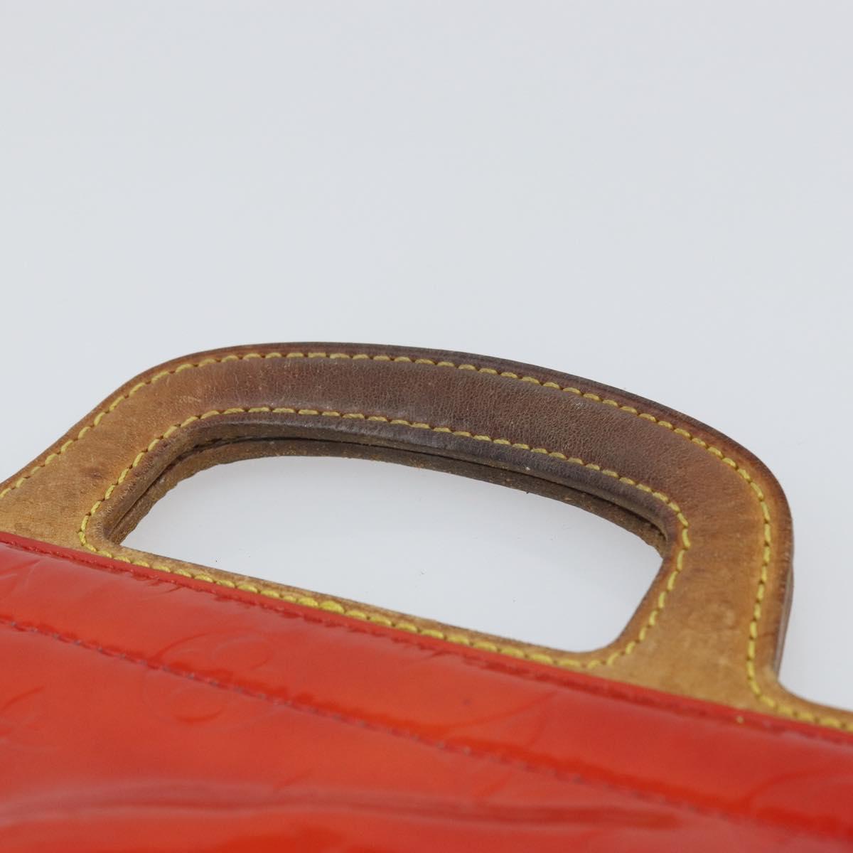 LOUIS VUITTON Monogram Vernis Stanton Tote Bag Red M91078 LV Auth 169097