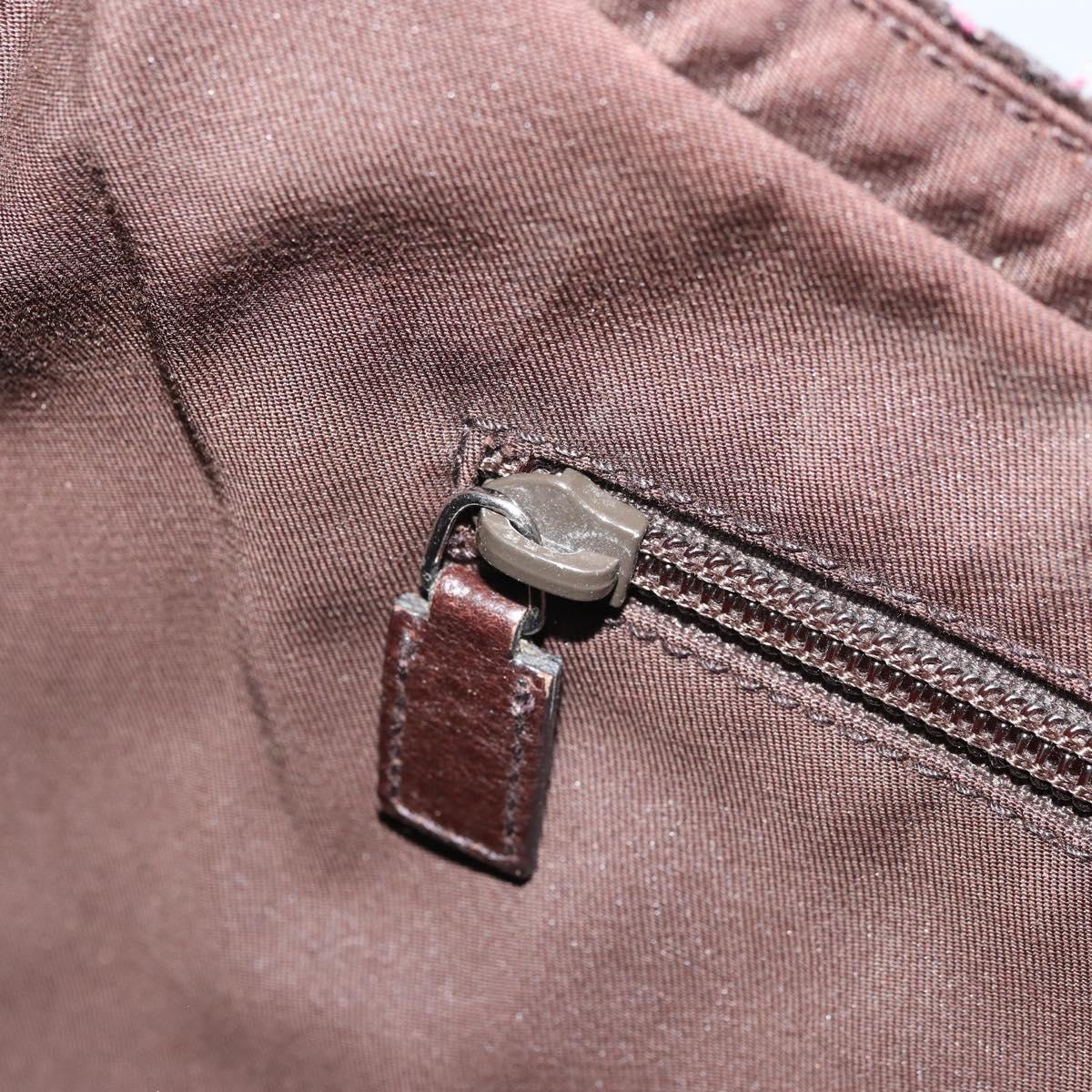 GUCCI GG Canvas Shoulder Bag Beige Silver 122790 Auth 169102