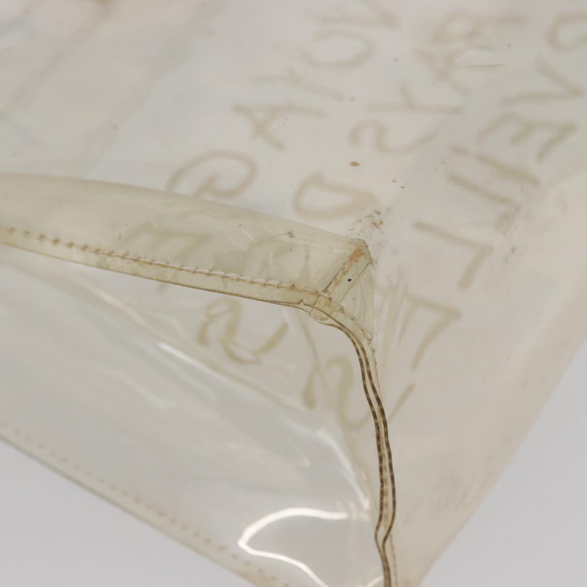 HERMES Vinyl Kelly Hand Bag Vinyl Clear Auth 169104