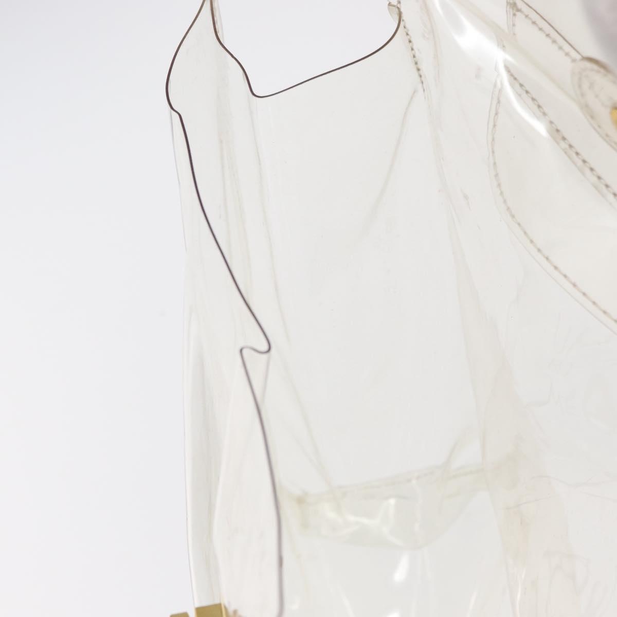 HERMES Vinyl Kelly Hand Bag Vinyl Clear Auth 169104