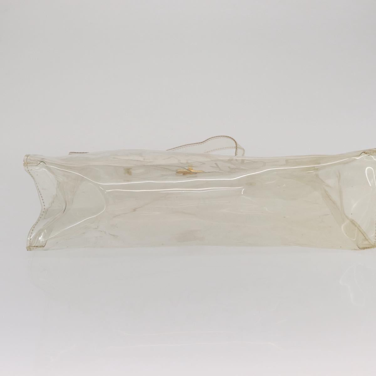 HERMES Vinyl Kelly Hand Bag Vinyl Clear Auth 169104