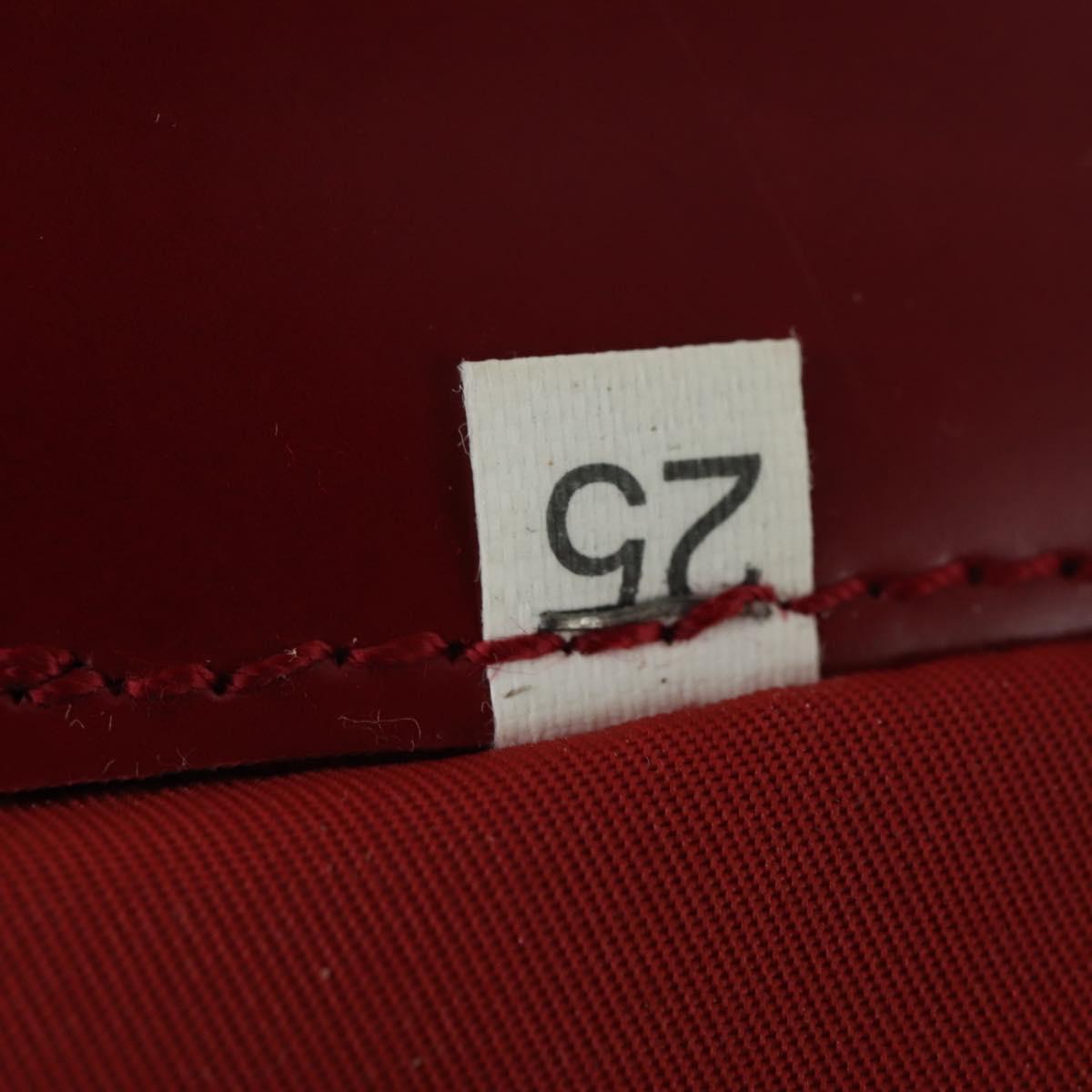 PRADA Boston Bag Nylon 2way Red Silver Auth 169109