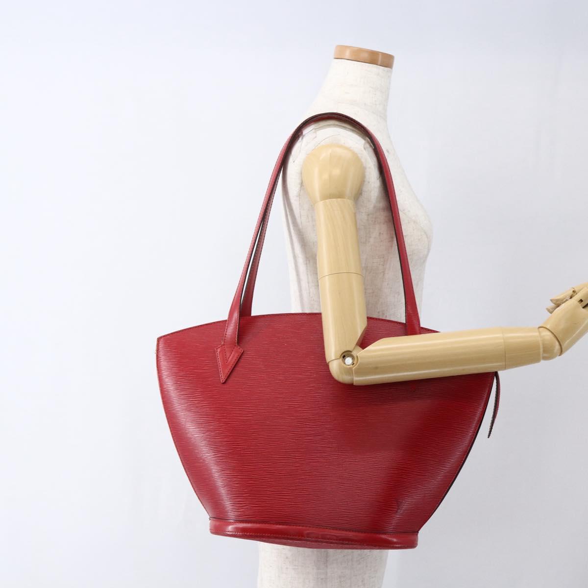 LOUIS VUITTON Epi Saint Jacques Shopping Shoulder Bag Red M52277 LV Auth 169112