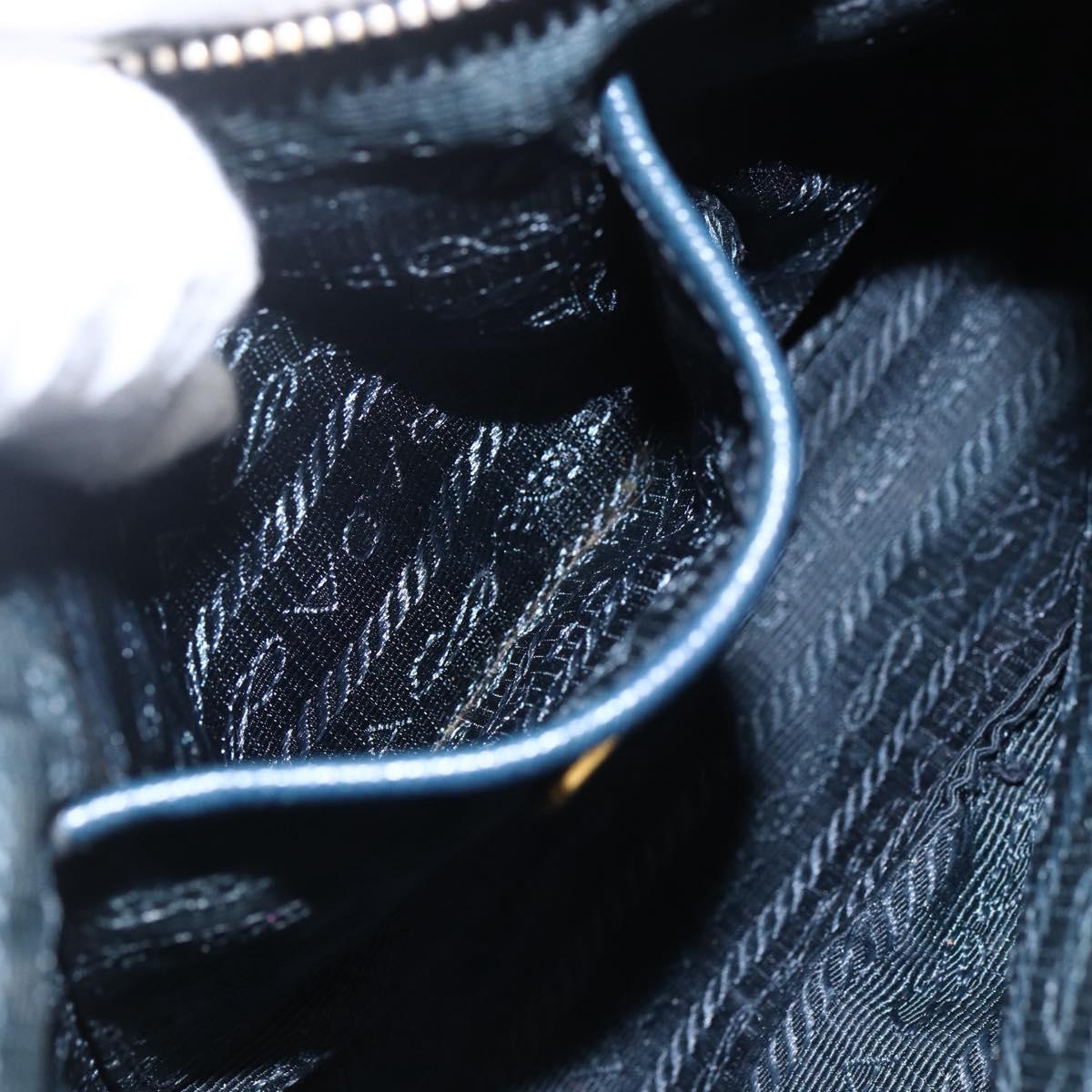 PRADA Accessory Pouch Nylon Green Gold Auth 169113