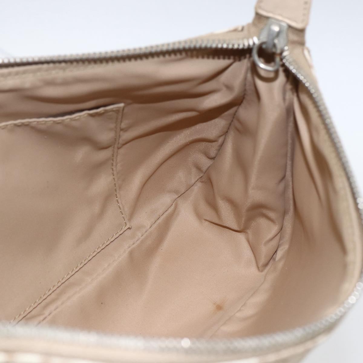 Christian Dior Trotter Romantic Chain Shoulder Bag PVC Beige Auth 169114