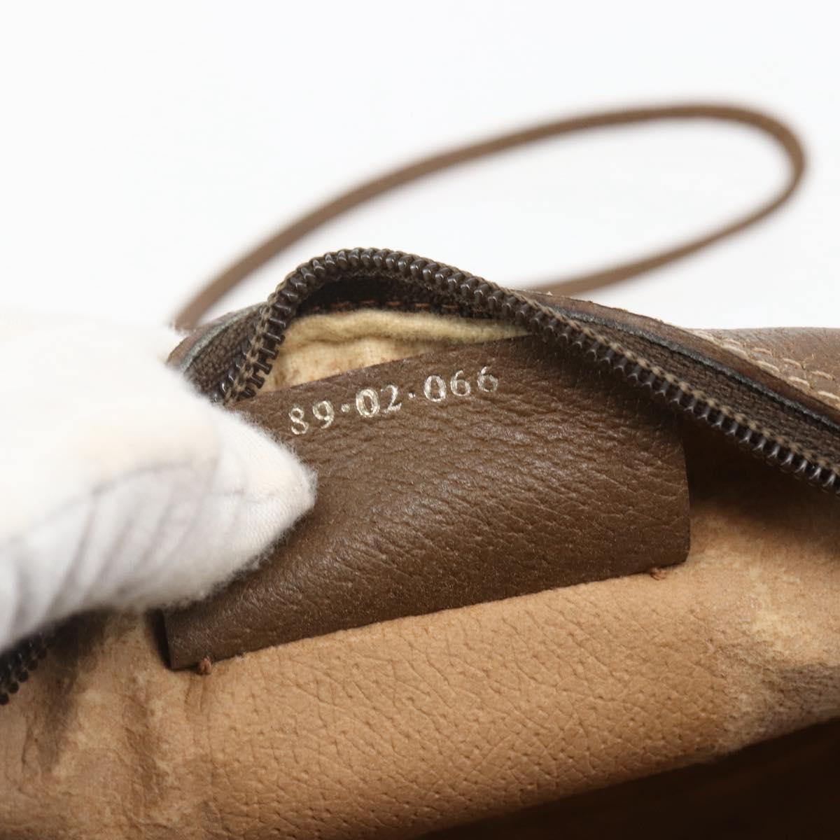 GUCCI GG Supreme Web Sherry Line Bag PVC Beige Gold 89 02 066 Auth 169118