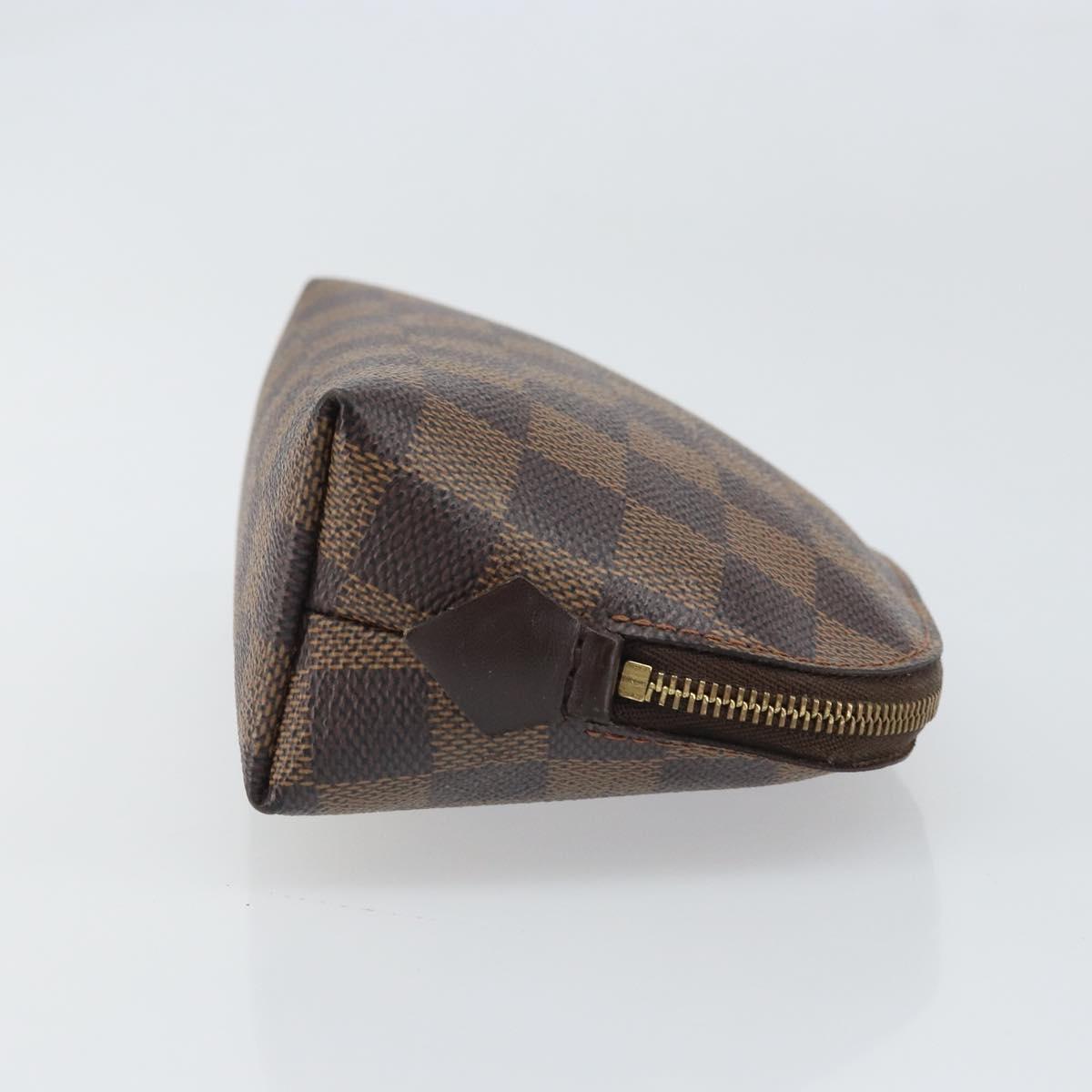 LOUIS VUITTON Damier Ebene Pochette Cosmetic PM Pouch N47516 LV Auth 169121