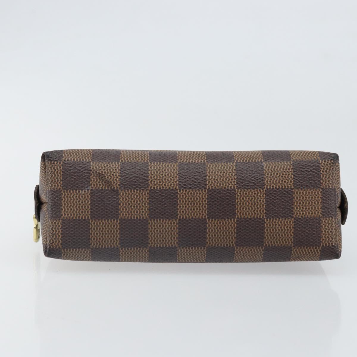 LOUIS VUITTON Damier Ebene Pochette Cosmetic PM Pouch N47516 LV Auth 169121
