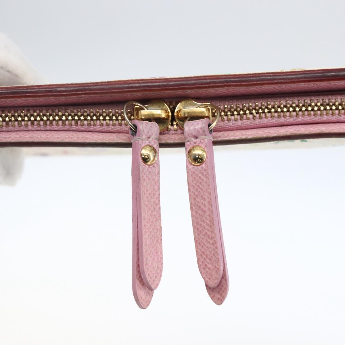LOUIS VUITTON Multicolor PortefeuilleInsolite Wallet White M93750 LV Auth 169126