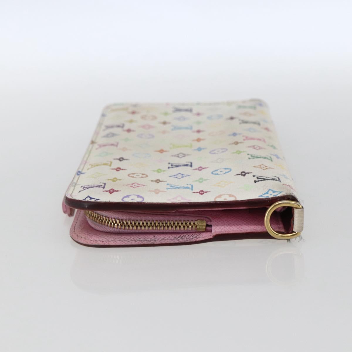 LOUIS VUITTON Multicolor PortefeuilleInsolite Wallet White M93750 LV Auth 169126