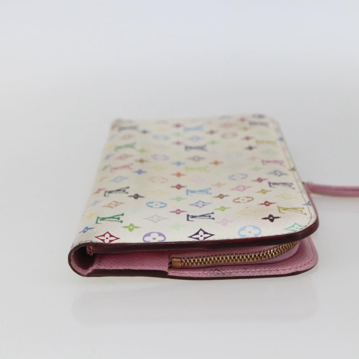 LOUIS VUITTON Multicolor PortefeuilleInsolite Wallet White M93750 LV Auth 169126