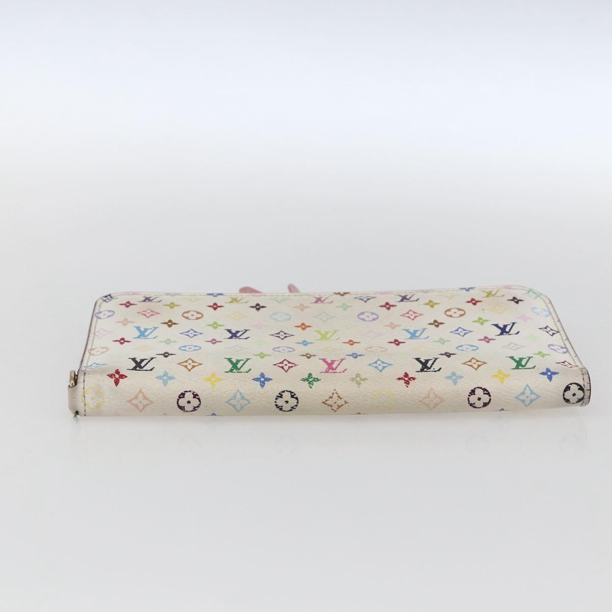 LOUIS VUITTON Multicolor PortefeuilleInsolite Wallet White M93750 LV Auth 169126