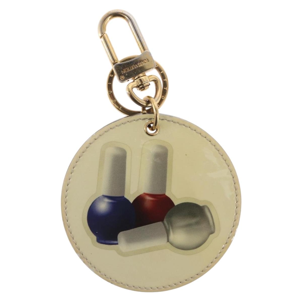 LOUIS VUITTON Illustre Nail Polish Charm Patent leather Beige MP1570 Auth 169129