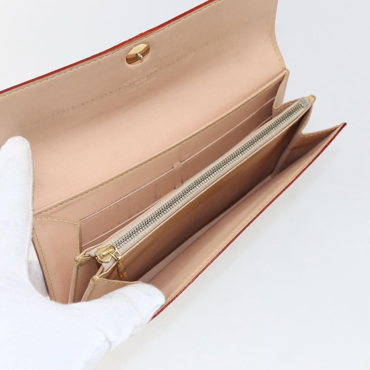 LOUIS VUITTON Multicolor Portefeuille Sarah Long Wallet White M93532 Auth 169130