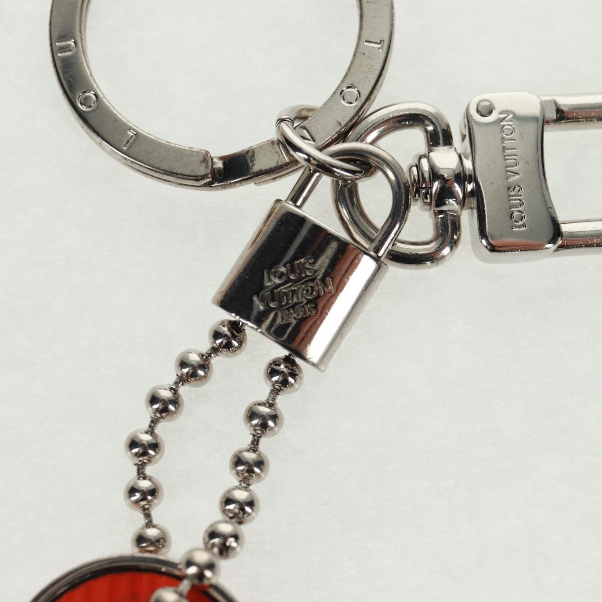LOUIS VUITTON Porte Cles LV Tab Charm metal Orange M62787 LV Auth 169132V