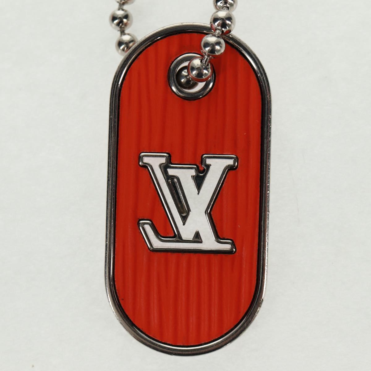 LOUIS VUITTON Porte Cles LV Tab Charm metal Orange M62787 LV Auth 169132V