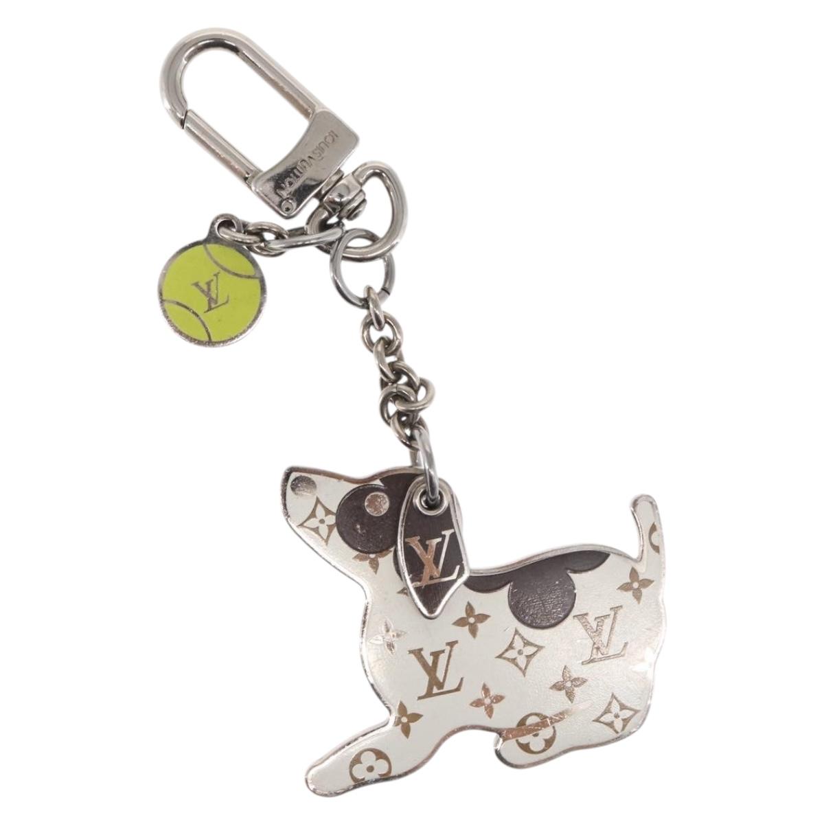 LOUIS VUITTON BijouxSacELV Dog Key Holder metal Silver M00747 LV Auth 169133