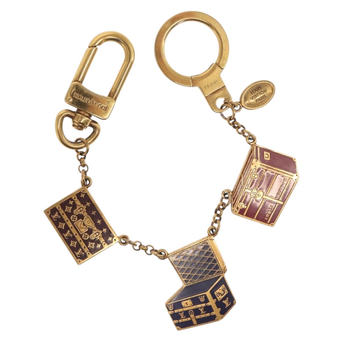 LOUIS VUITTON Porte Cles Chainne Mar Bag Charm metal Gold M66459 LV Auth 169134