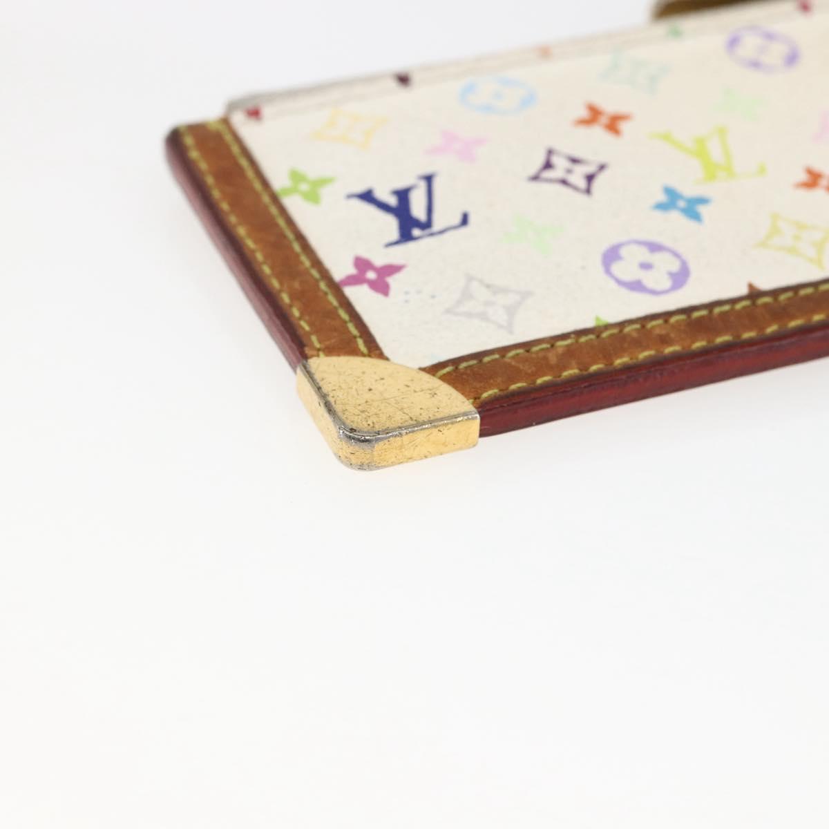 LOUIS VUITTON Monogram Multicolor Pochette Cles Purse White M92655 Auth 169139