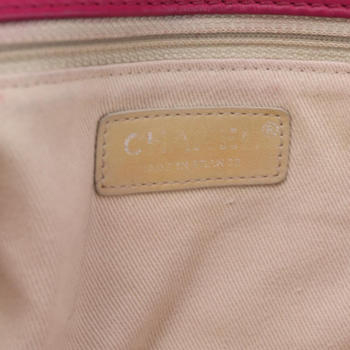 CHANEL Matelasse Ultra Stitch Hampton Chain Leather 2way Pink CC Auth 169161A