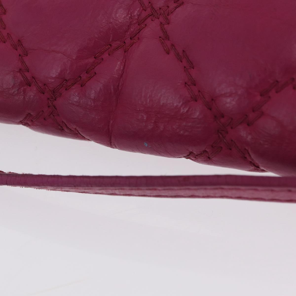 CHANEL Matelasse Ultra Stitch Hampton Chain Leather 2way Pink CC Auth 169161A